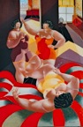 VIOLETTA CLARA ANNA  .  Acrylique 92x60cm  Collection privee